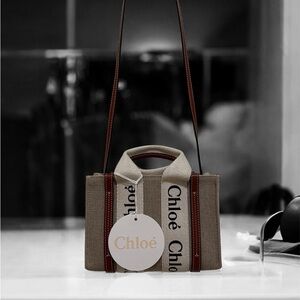 Chloè Beige and Brown Mini Tote Bag